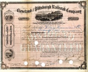 Cleveland And Pittsburgh Railroad Co. - Stock Certificate