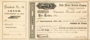 Little Miami Railroad Co. - Stock Certificate