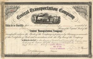 Central Transportation Co. - Stock Certificate