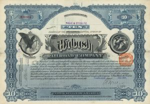 Wabash Railroad Co. - Railway Stock Certificate