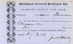 Michigan Central Rail Road Co. - Stock Transfer