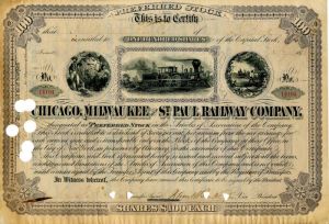 Chicago, Milwaukee and St. Paul Railway Co. - Stock Certificate