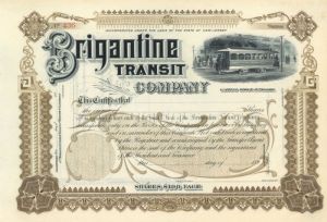 Brigatine Transit Co. - Stock Certificate