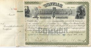 Buffalo, Rochester and Pittsburgh Railway Co. - Stock Certificate