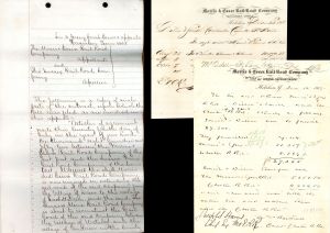 Group of 50 pieces of Morris and Essex Letters, etc.  - 1860's dated Railroad Documents