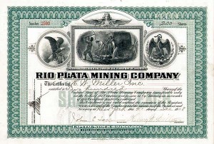 Rio Plata Mining Co. - Stock Certificate (Uncanceled)