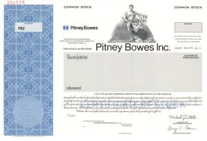 Pitney Bowes Inc. - Specimen Stock Certificate