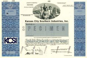 Kansas City Southern Industries, Inc. - Stock Certificate