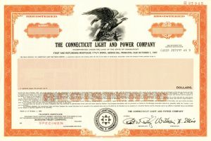 Connecticut Light and Power Co. - Eversource Energy - Specimen Bond