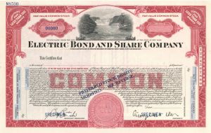 Electric Bond and Share Co. - Stock Certificate