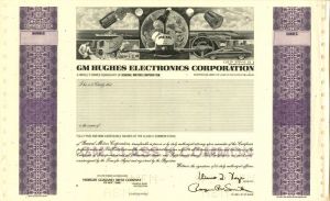 GM Hughes Electronics Corporation - Specimen Stock Certificate