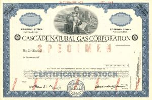 Cascade Natural Gas Corporation - Stock Certificate