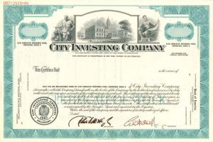 City Investing Co. - Stock Certificate