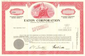 Eaton Corporation - Specimen Stock Certificate