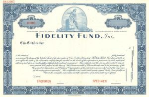 Fidelity Fund, Inc. - Specimen Stock Certificate