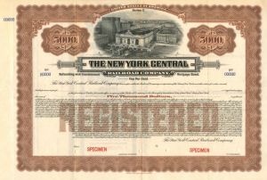 New York Central Railroad Co. - $5,000 Bond