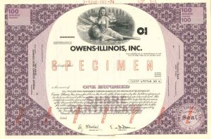 Owens-Illinois, Inc. - Specimen Stock Certificate
