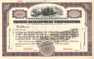 Pacific Development Corporation - Stock Certificate