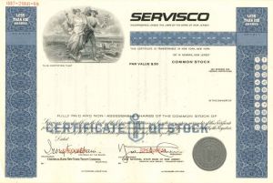 Servisco - Stock Certificate