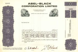 Abel-Black Corporation Limited - Stock Certificate