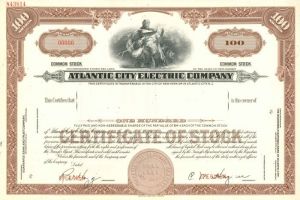 Atlantic City Electric Co. - Stock Certificate