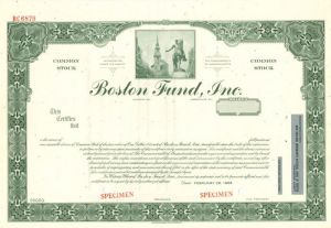 Boston Fund, Inc. - Stock Certificate