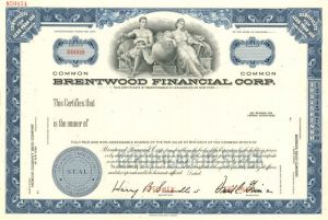 Brentwood Financial Corp. - Stock Certificate