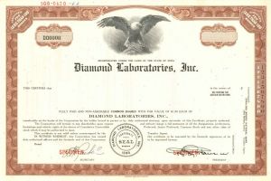 Diamond Laboratories, Inc. - Stock Certificate