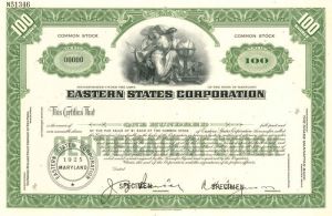 Eastern States Corporation - Stock Certificate