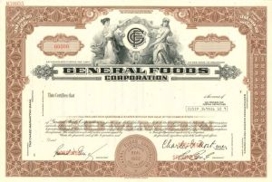 General Foods Corporation - Stock Certificate