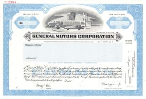 General Motors Corporation - Specimen Stock Certificate