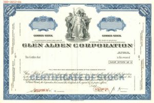 Glen Alden Corporation - Specimen Stock Certificate