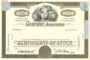 Granger Associates - Stock Certificate