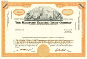 Hartford Electric Light Co. - Stock Certificate