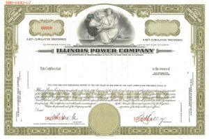 Illinois Power Co. - Specimen Stock Certificate