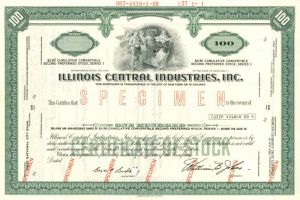 Illinois Central Industries, Inc. - Specimen Stock Certificate - PepsiAmericas, Inc.