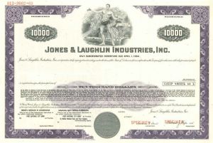 Jones and Laughlin Industries, Inc. - $10,000 - Bond