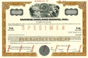 Marine Midland Banks, Inc. - $10,000 - Bond