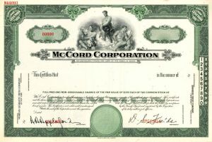 McCord Corporation - Stock Certificate