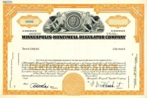 Minneapolis-Honeywell Regulator Co. - Stock Certificate