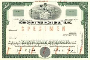 Montgomery Street Income Securities, Inc. - Stock Certificate