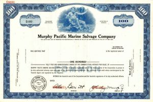 Murphy Pacific Marine Salvage Co. - Stock Certificate