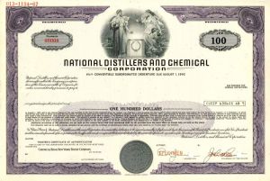 National Distillers and Chemical Corporation - $100 - Bond