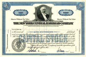 New York Central Railroad Co. - Stock Certificate