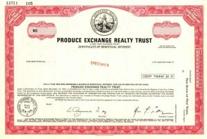 Produce Exchange Realty Trust - Stock Certificate
