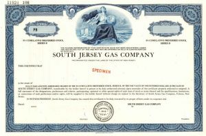 South Jersey Gas Co. - Stock Certificate