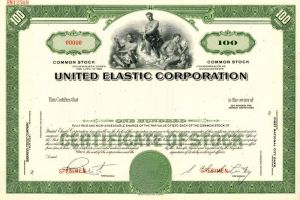 United Elastic Corporation - Stock Certificate