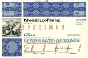 Wheelabrator-Frye Inc. - Stock Certificate