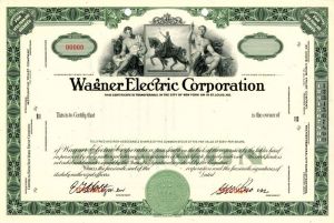 Wagner Electric Corporation - Stock Certificate