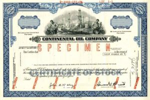 Continental Oil Co. - Stock Certificate